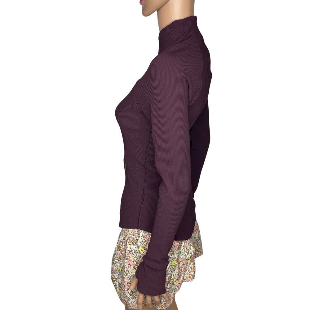 Athleta Salutation Ribbed Jacket womens size M Slate - Picture 7 of 14